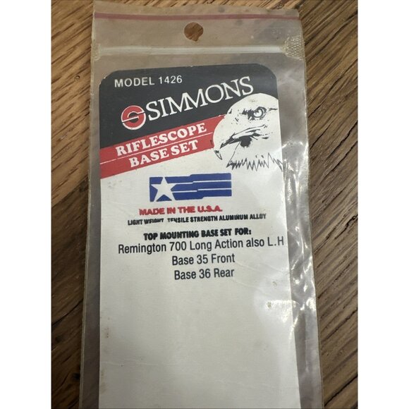 Simmons Rifle Scope Base Set Model 1426 Remington 700 Long Action - Picture 2 of 7